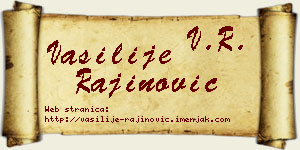 Vasilije Rajinović vizit kartica